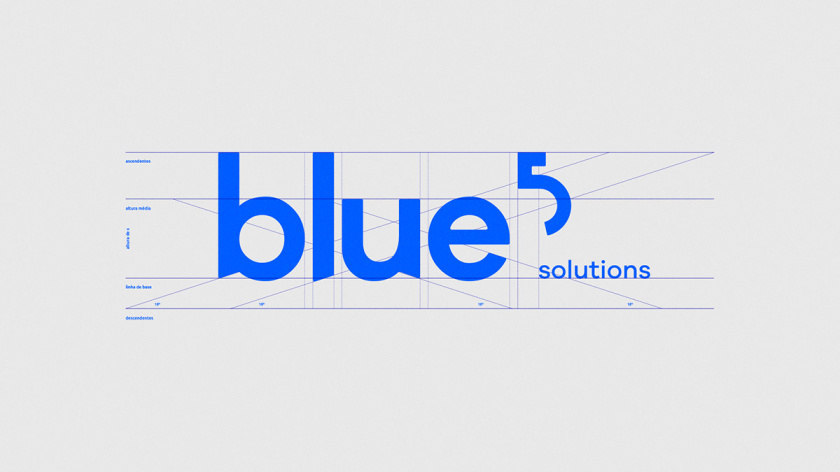 Blue 5 Solutions 科技公司logo設計