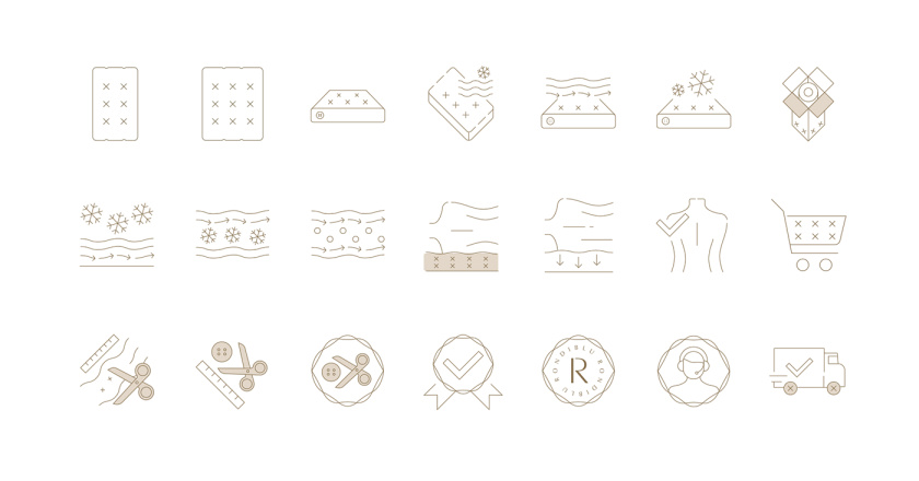 RONDIBLU 床墊睡眠產(chǎn)品品牌形象vi設(shè)計(jì)-icon圖標(biāo)設(shè)計(jì)