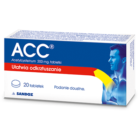 ACC抗支氣管炎藥品盒包裝設(shè)計。成人真人照片疊加肺部支氣管圖形