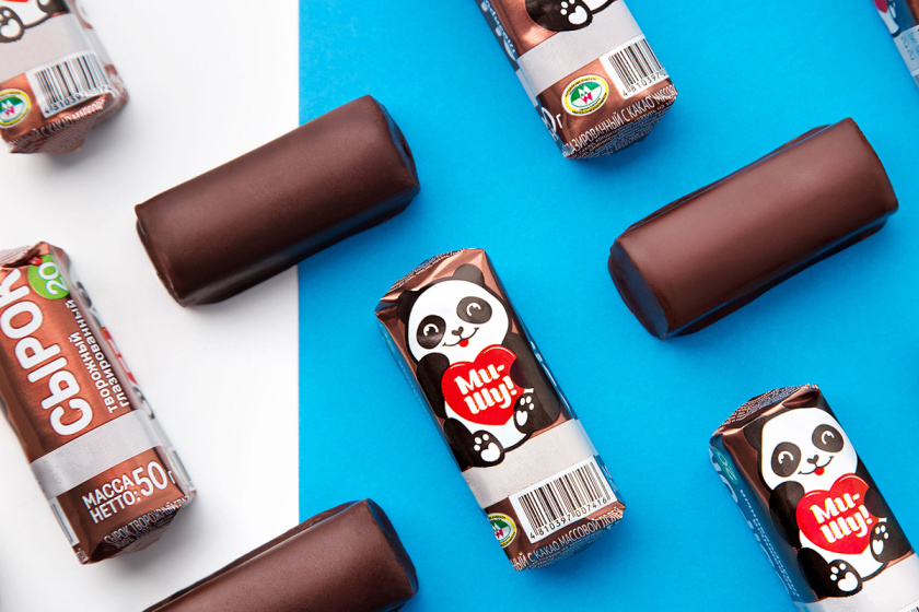 Mi-Shu 巧克力釉豆腐干包裝設(shè)計，品牌命名與熊貓插畫設(shè)計