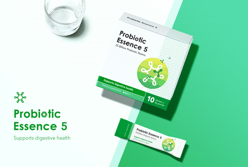 Probiotic 益生菌膳食補充劑保健品包裝設計“現代科技”風