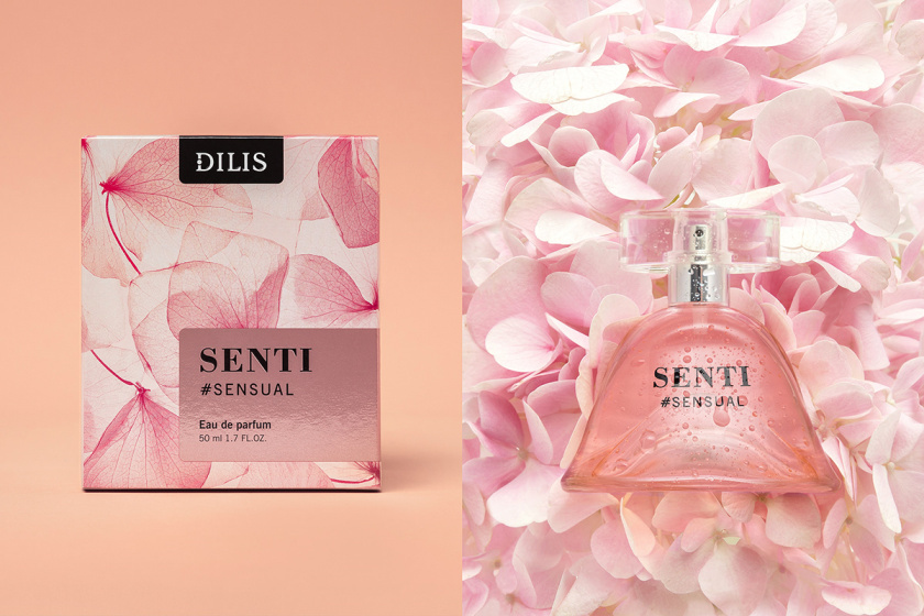 Dilis化妝品包裝設計——花朵花瓣的特寫鏡頭