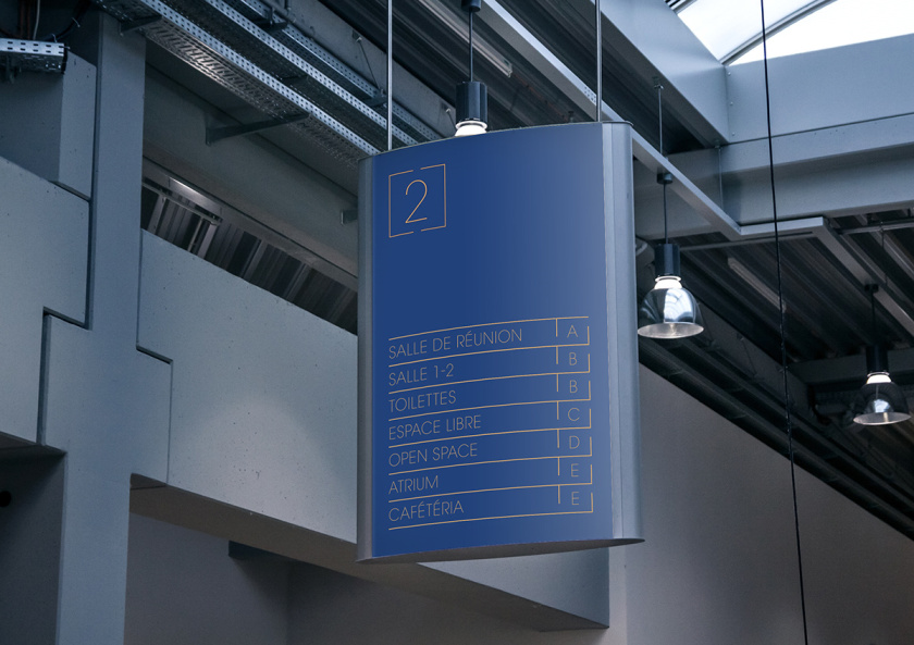 Place 67 共享辦公空間品牌形象vi設計logo設計-內部導視設計，辦公風格裝飾元素