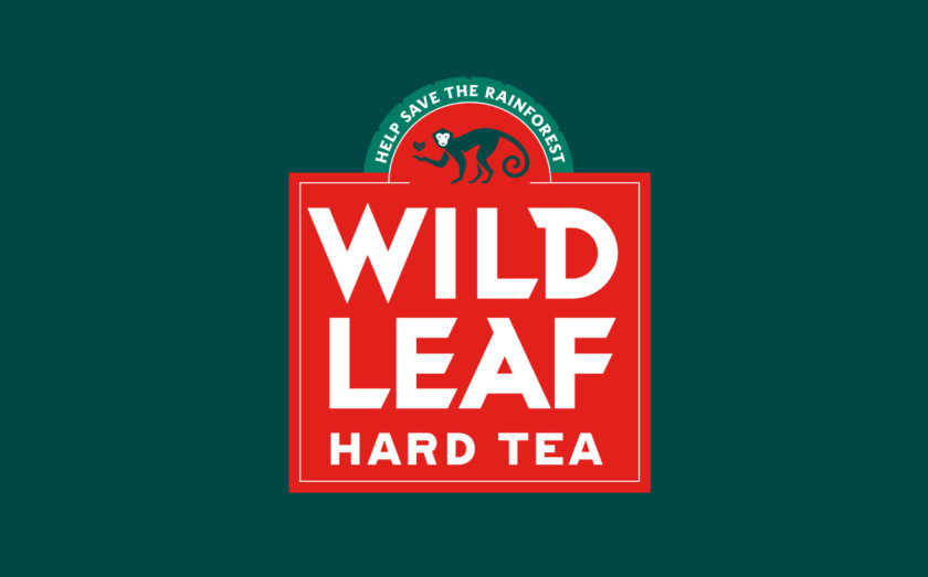 Wild Leaf 野葉硬茶水果混合茶飲飲料易拉罐包裝設計-猴子與字體logo設計