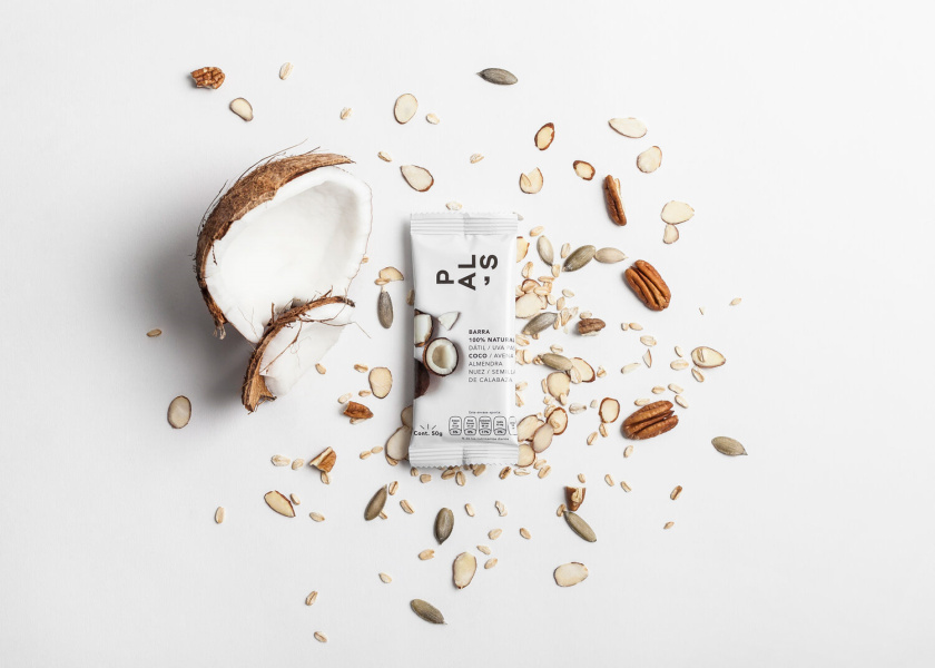 Pal‘s全天然零食能量棒休閑零食包裝設計，富有藝術性的產品組合照片