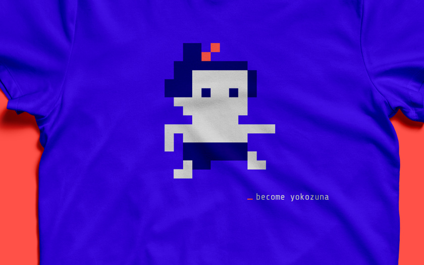 Make Sense 軟件開發公司vi設計，長短線條加代碼和馬賽克玩偶元素