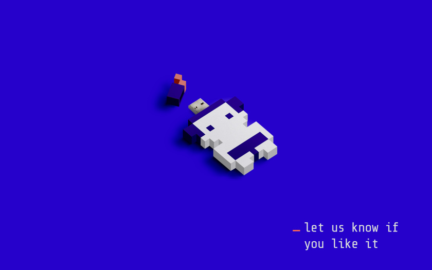 Make Sense 軟件開發公司vi設計，長短線條加代碼加馬賽克玩偶元素