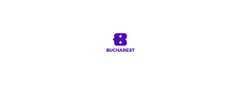 Bucharest布加勒斯特城市品牌vi視覺形象設計logo設計，單色幾何風格