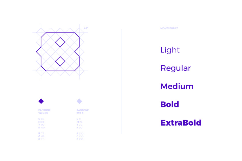 Bucharest布加勒斯特城市品牌vi視覺形象設計logo設計，單色幾何風格