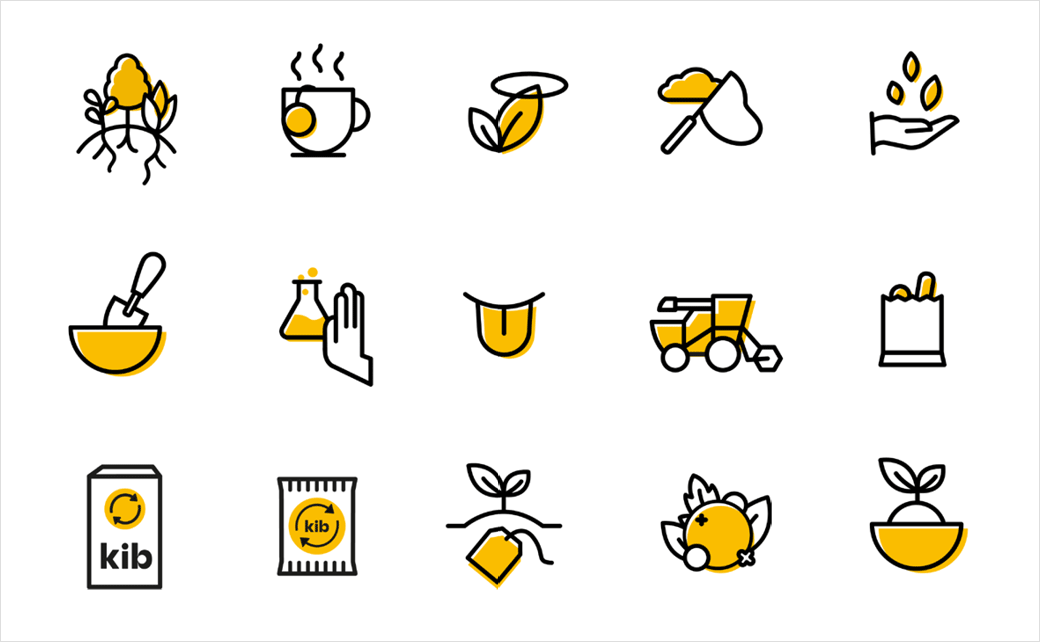 Kib天然保健花草茶茶葉品牌設(shè)計-圖標設(shè)計