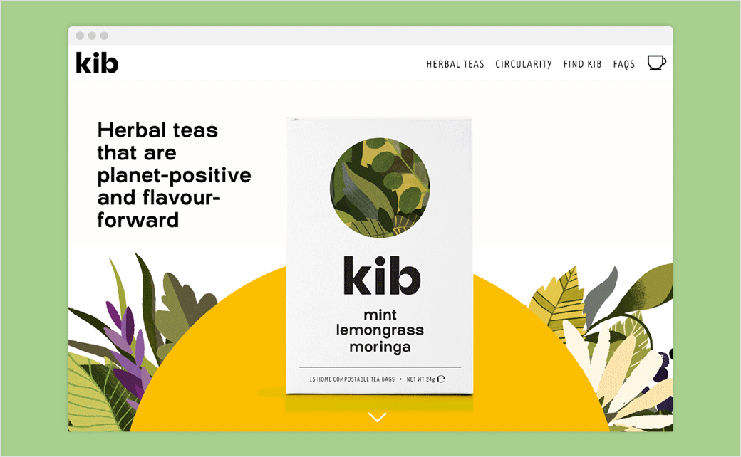 Kib天然保健花草茶茶葉品牌設(shè)計-網(wǎng)站界面設(shè)計