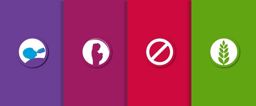 nutribiotics OTC系列藥品包裝設(shè)計(jì)，采用獨(dú)特的符號(hào)標(biāo)識(shí)來(lái)區(qū)分產(chǎn)品