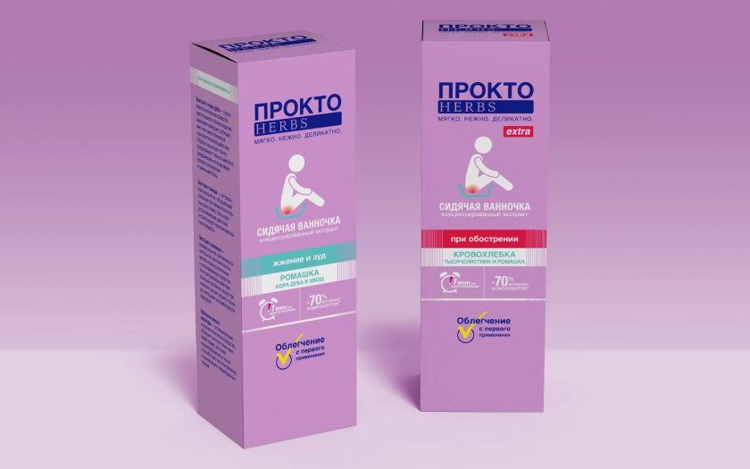 ProctoHerbs “醫藥”風格草藥沐浴露包裝設計