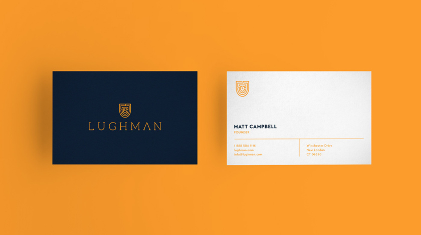 LUGHMAN 消費品公司迷宮線條盾牌logo設計與vi設計