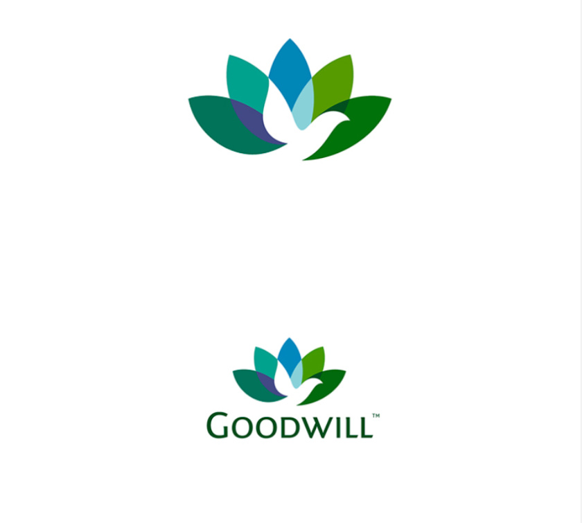 Goodwill 糧食面粉企業(yè)品牌logo設(shè)計(jì)與品牌形象識(shí)別設(shè)計(jì)，小鳥與花朵結(jié)合元素