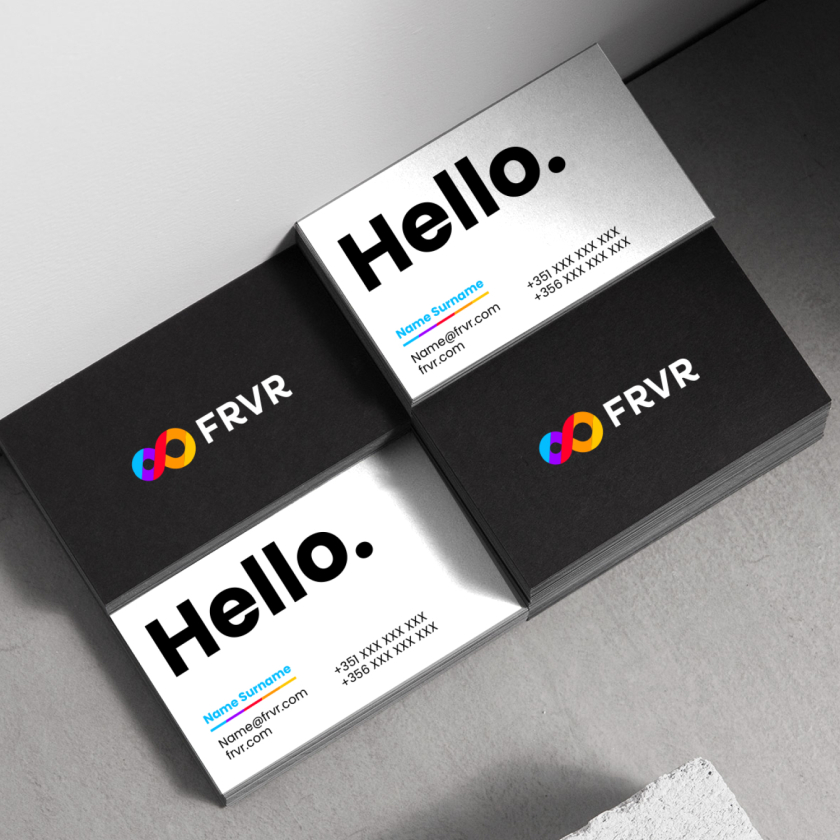 FRVR免費(fèi)休閑游戲平臺(tái)網(wǎng)站品牌重塑，對(duì)角線顏色分割無(wú)窮大造型LOGO設(shè)計(jì)