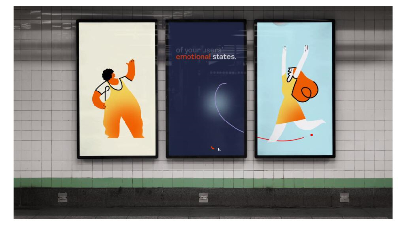 Hotjar 網站熱點工具品牌logo設計“抽象熱浪+極簡插圖品牌應用設計”