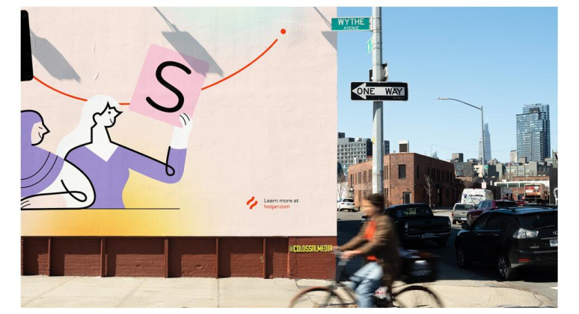 Hotjar 網站熱點工具品牌logo設計“抽象熱浪+極簡插圖品牌應用設計”