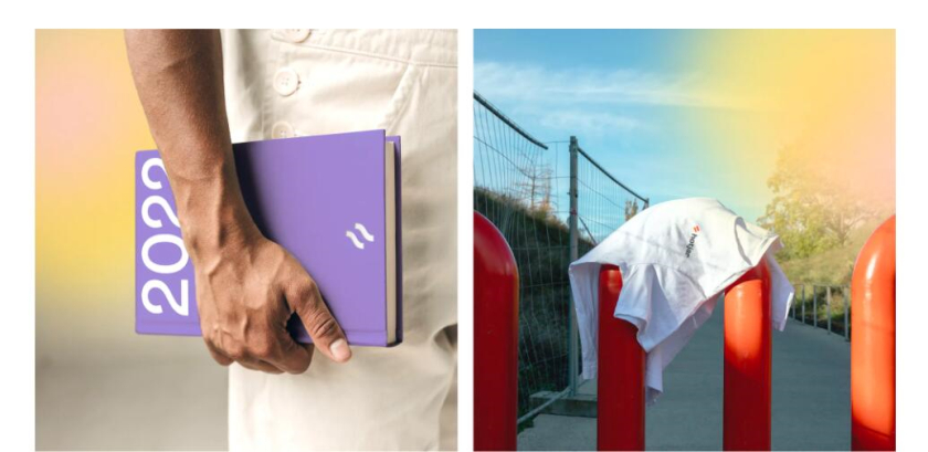 Hotjar 網站熱點工具品牌logo設計“抽象熱浪+極簡插圖品牌應用設計”