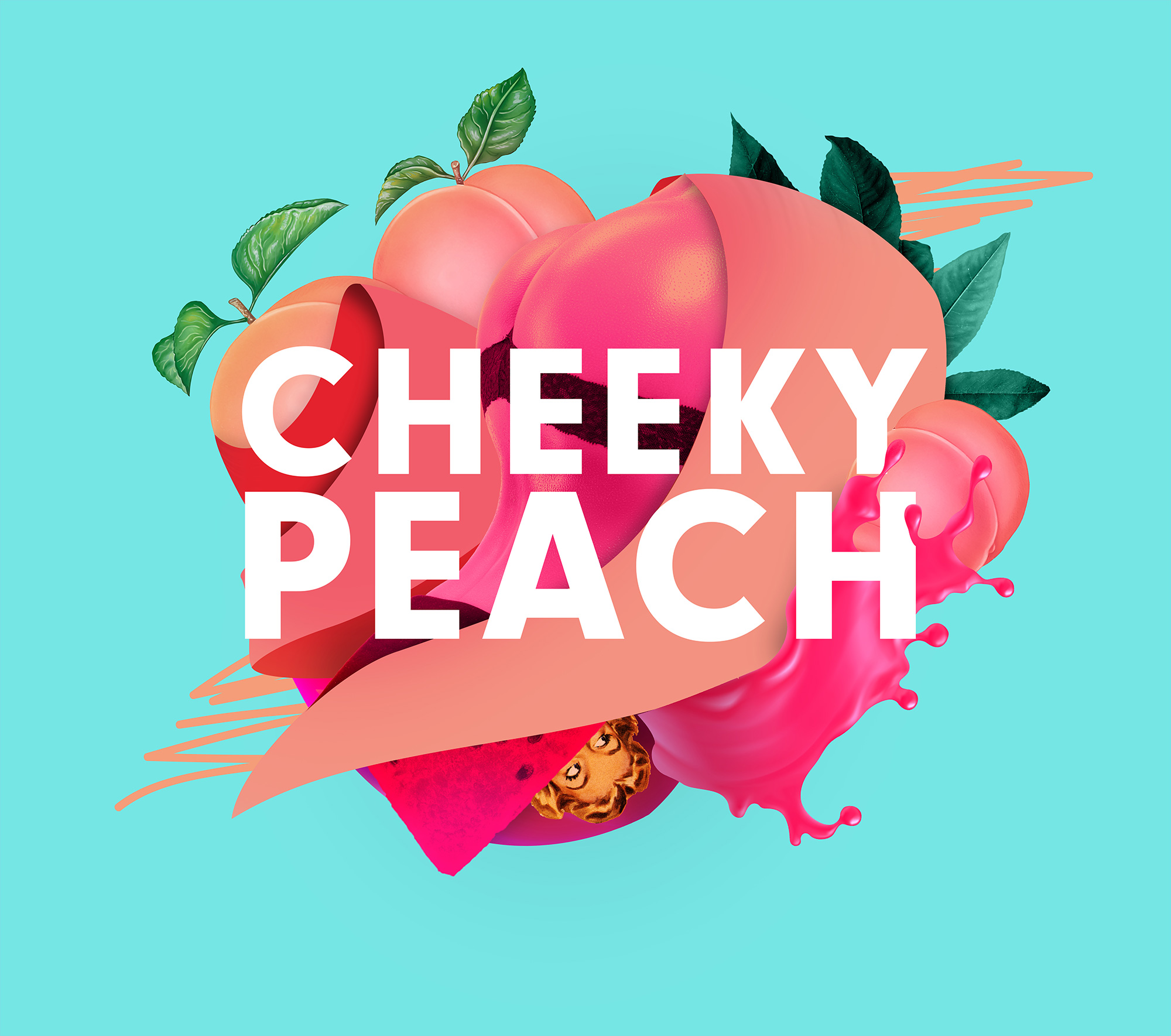 Mixton 雞尾酒包裝設(shè)計(jì)“3D混合元素拼貼插圖風(fēng)格”