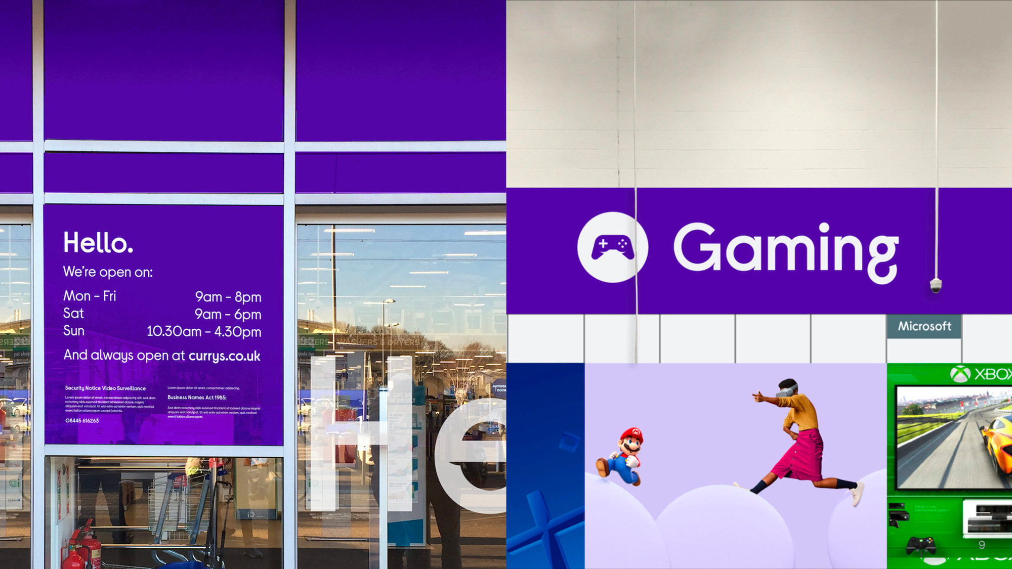 Currys數(shù)碼電子科技產(chǎn)品和服務(wù)全渠道零售商品牌logo設(shè)計vi設(shè)計“3D圓形圖形”“-商店外部和內(nèi)部店鋪設(shè)計