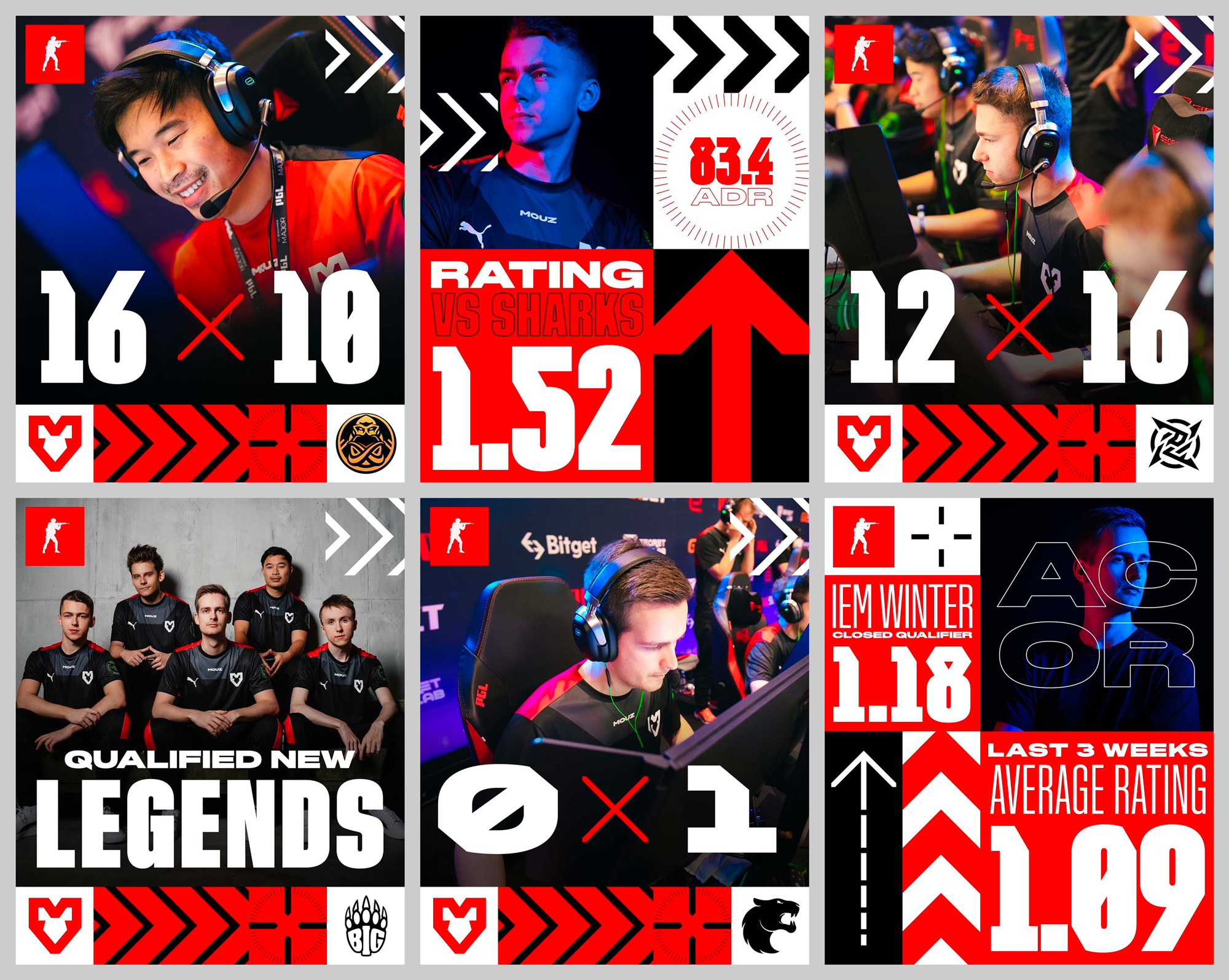 Mouz 專業電子競技組織新logo設計 “心形+“M”的老鼠外形