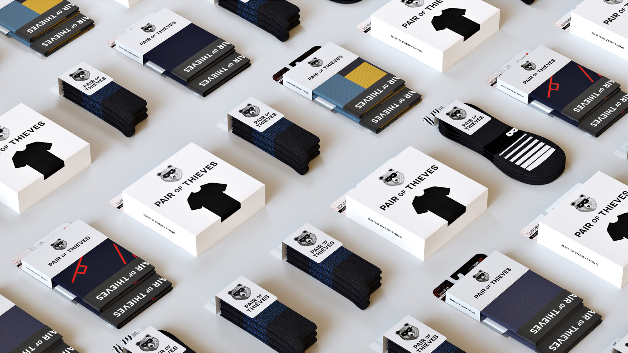 Pair of Thieves襪子內衣公司品牌更新設計-包裝設計