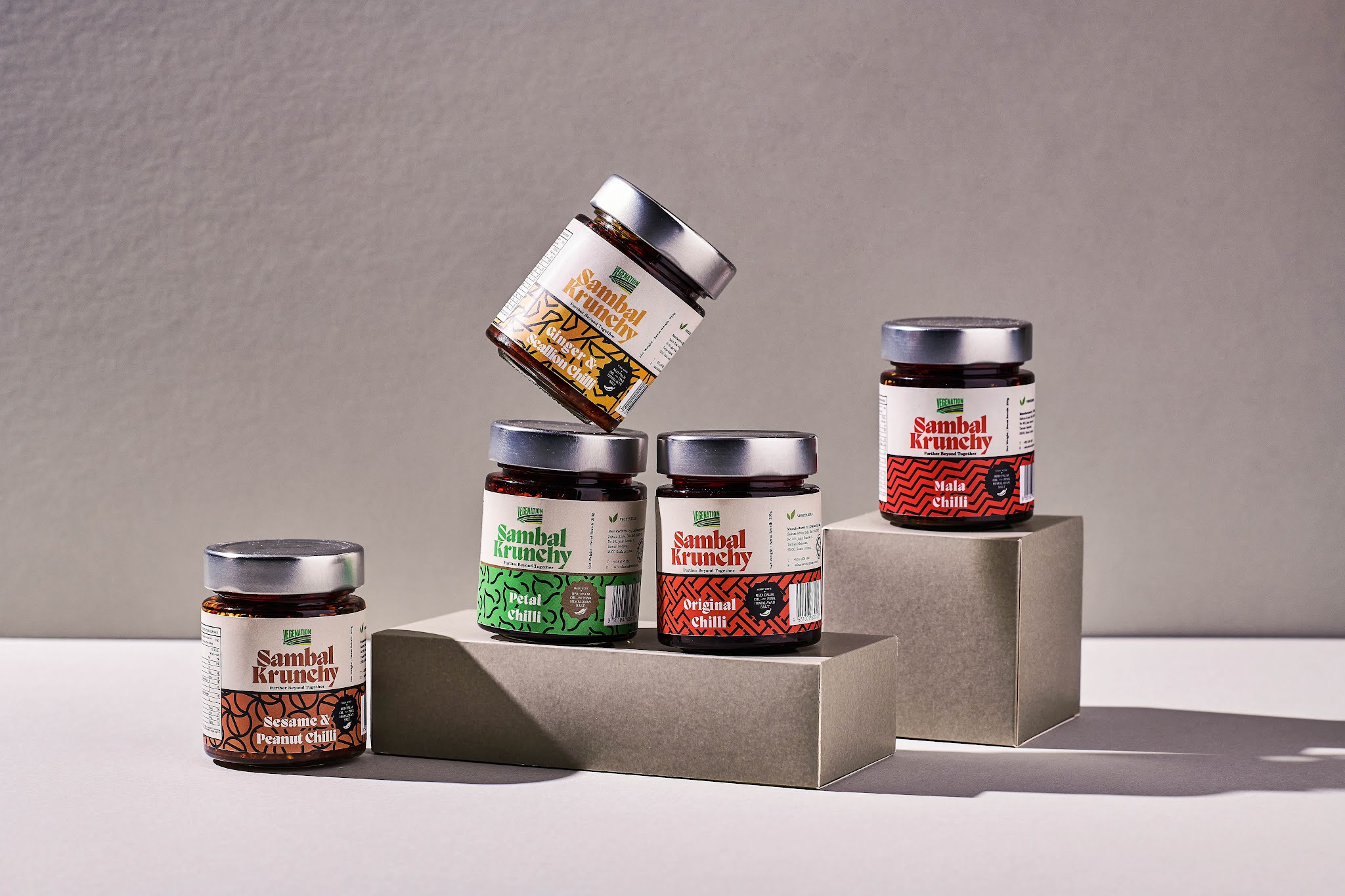 Sambal 瓶裝食品包裝設計“馬來西亞傳統蠟染圖案”