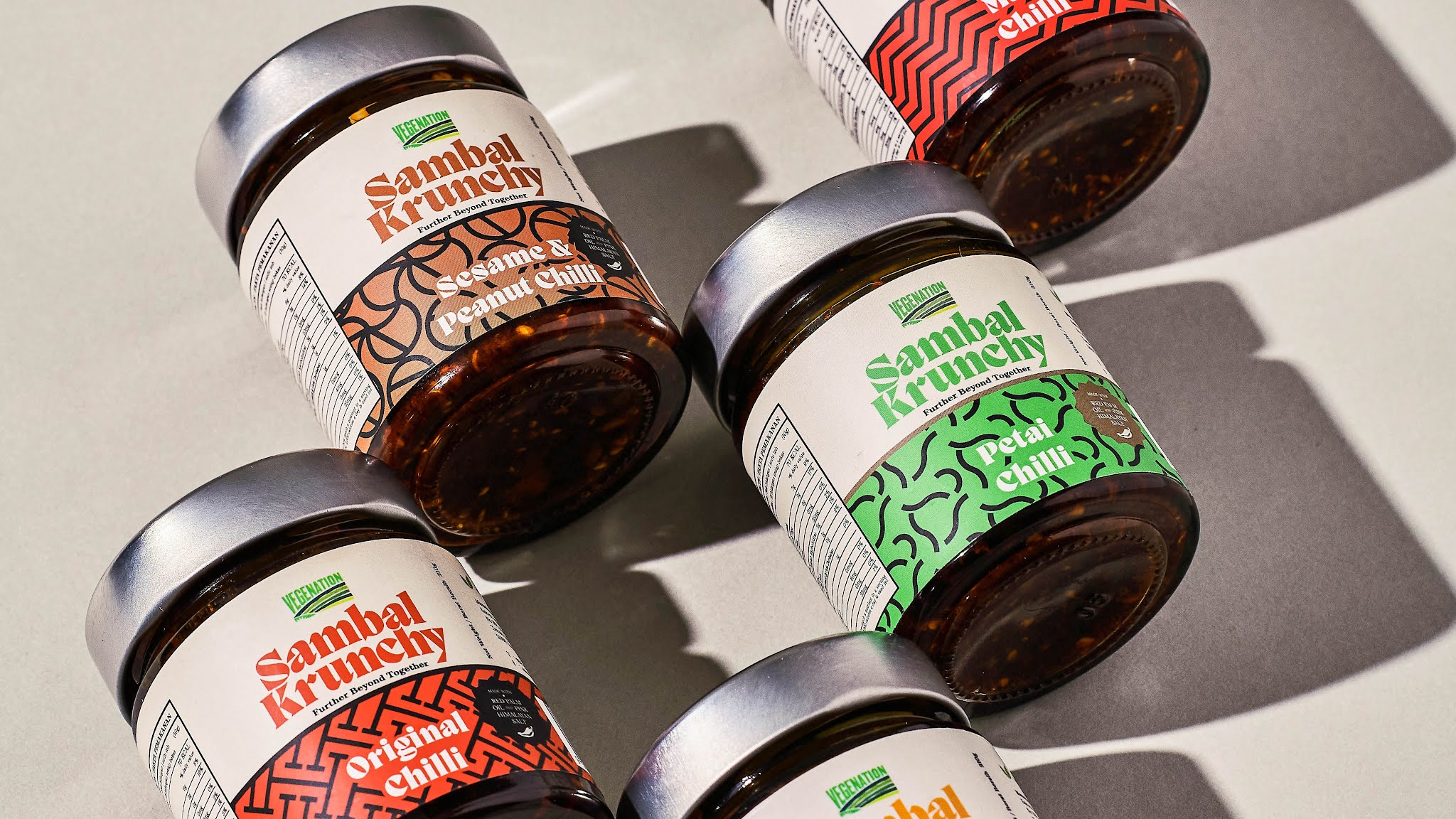 Sambal 瓶裝食品包裝設計“馬來西亞傳統蠟染圖案”