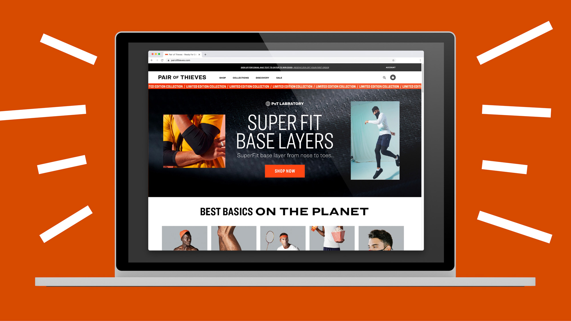 Pair of Thieves襪子內衣公司品牌更新設計-網站網頁設計