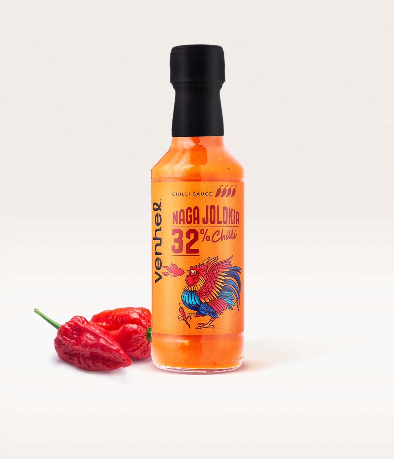 VENHEL辣醬包裝設(shè)計(jì)“手繪公雞插圖”