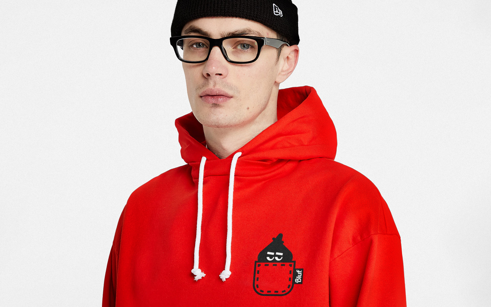 Bluf翻墻與隱私保護VPN軟件品牌設計ip卡通- 帽衫