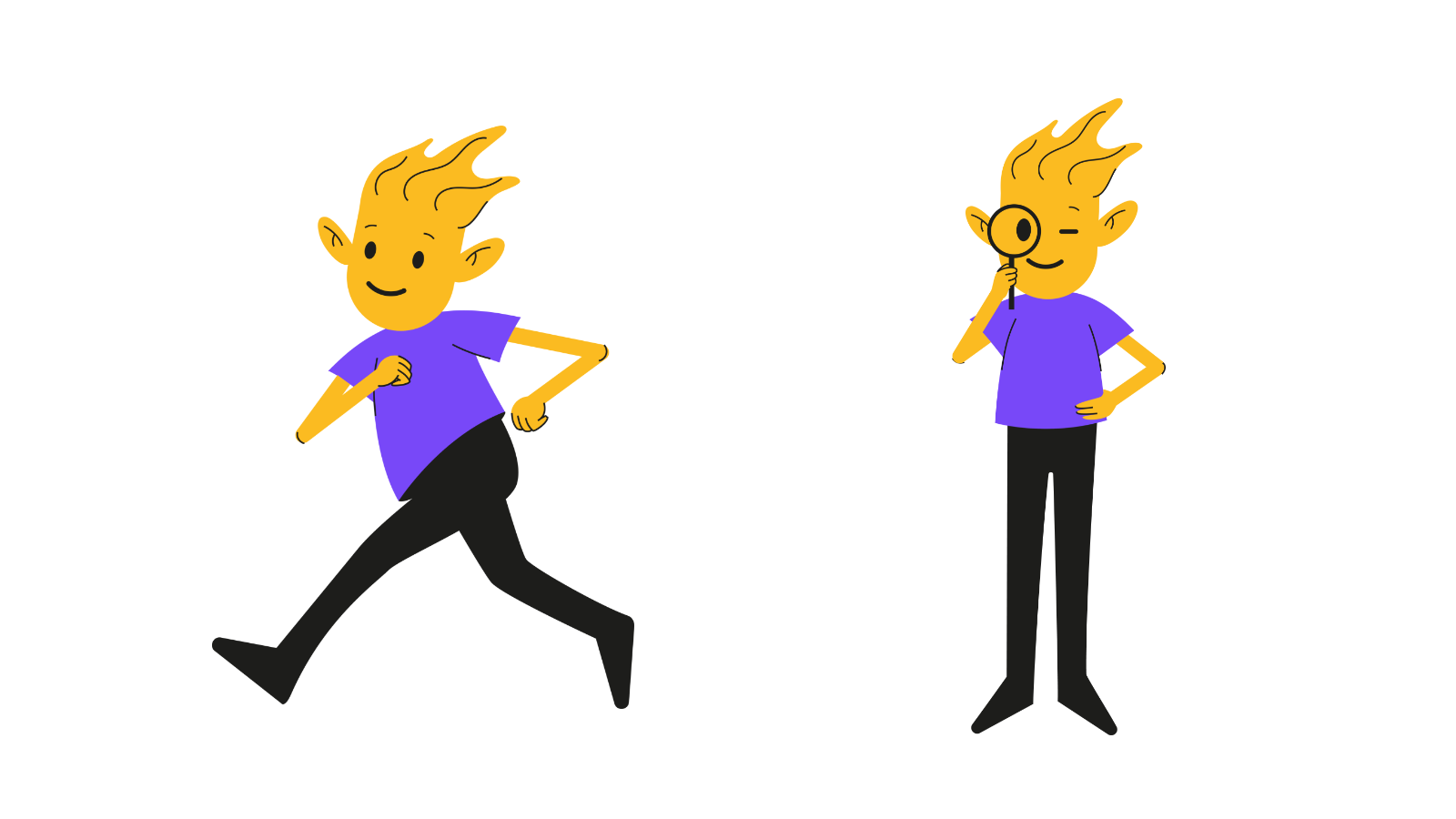 All Counters “所有柜臺”快遞品牌飄逸頭發的快遞員卡通人物設計