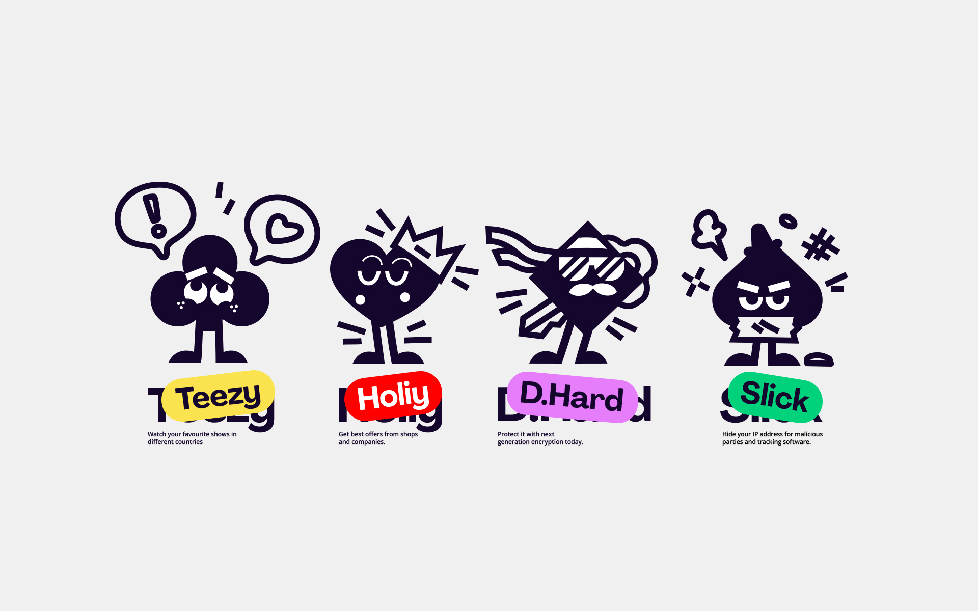 Bluf翻墻與隱私保護VPN軟件品牌設計撲克牌花色ip卡通設計