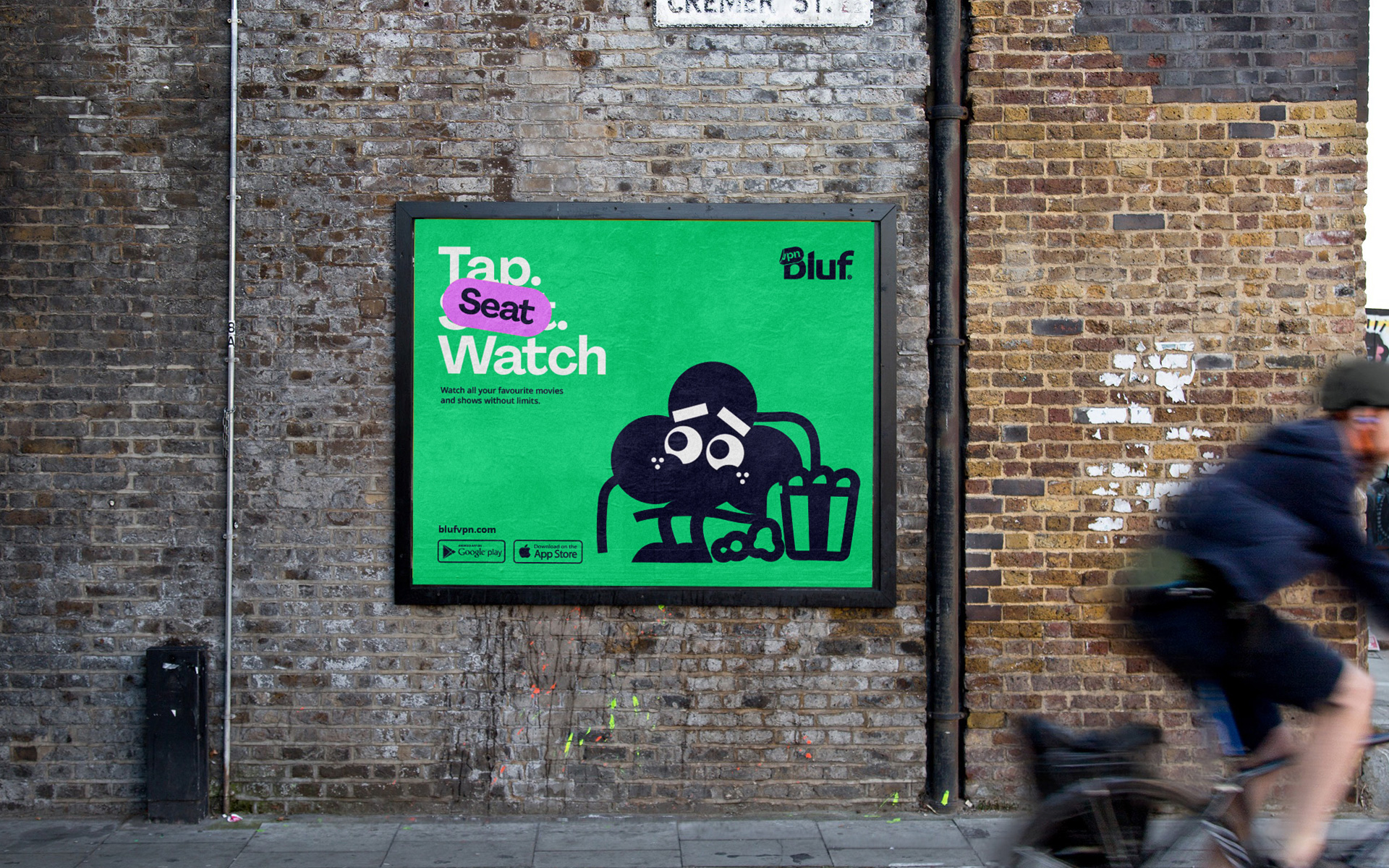 Bluf翻墻與隱私保護VPN軟件品牌設計ip卡通