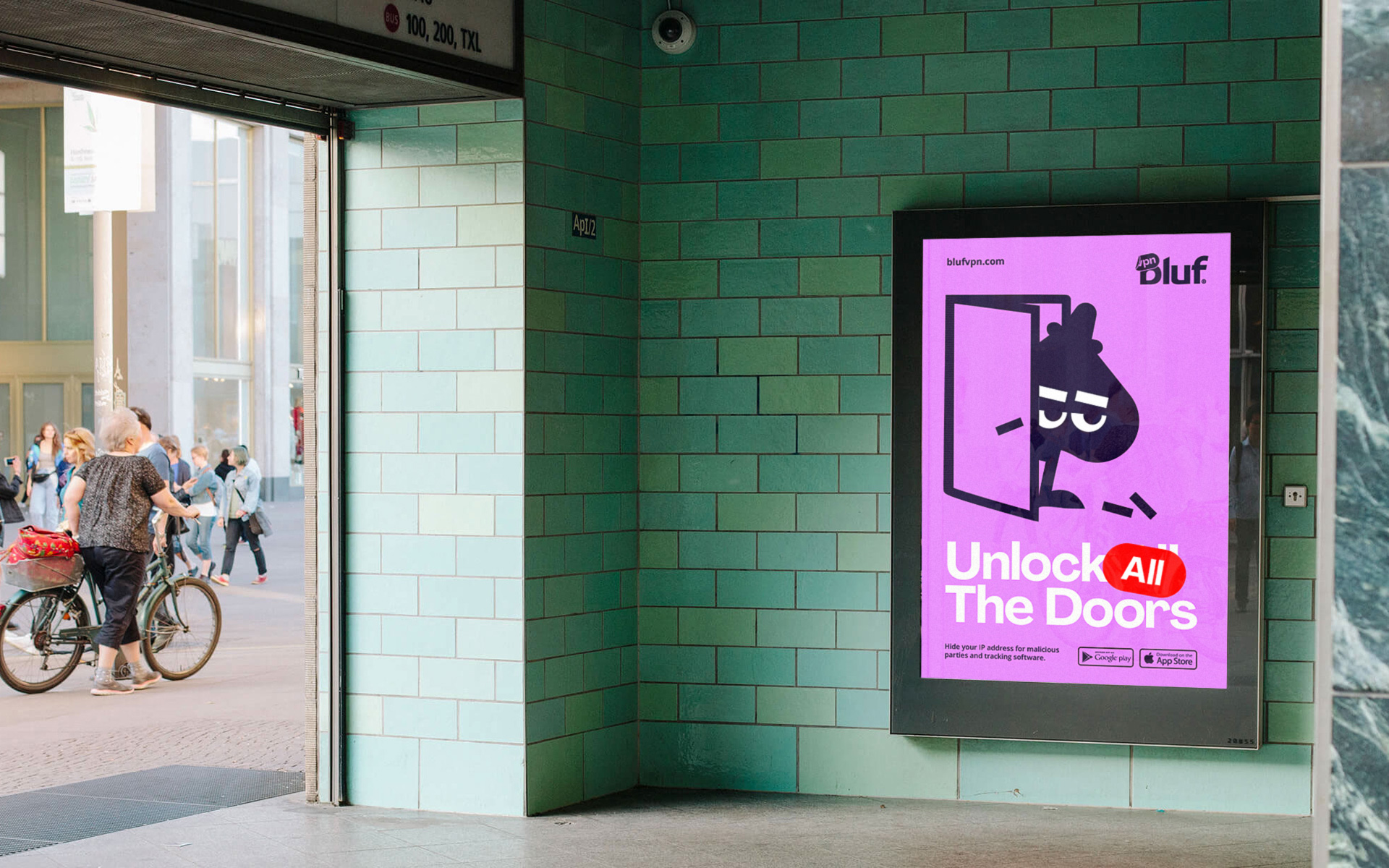 Bluf翻墻與隱私保護VPN軟件品牌設計ip卡通-VI 應用程序設計