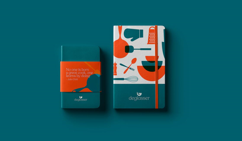 Deglasser 烹飪學校教育品牌視覺識別logo設計vi設計