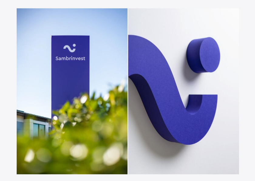 Sambrinvest 金融集團公司logo設計品牌形象vi設計，單色簡約而又藝術的風格