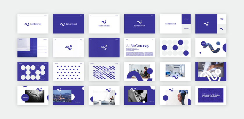 Sambrinvest 金融集團公司logo設計品牌形象vi設計，單色簡約而又藝術的風格