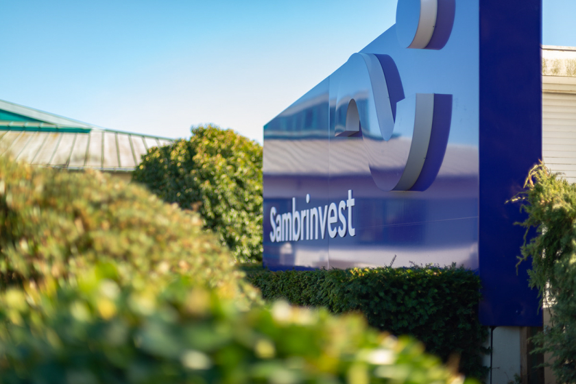 Sambrinvest 金融集團公司logo設計品牌形象vi設計，單色簡約而又藝術的風格
