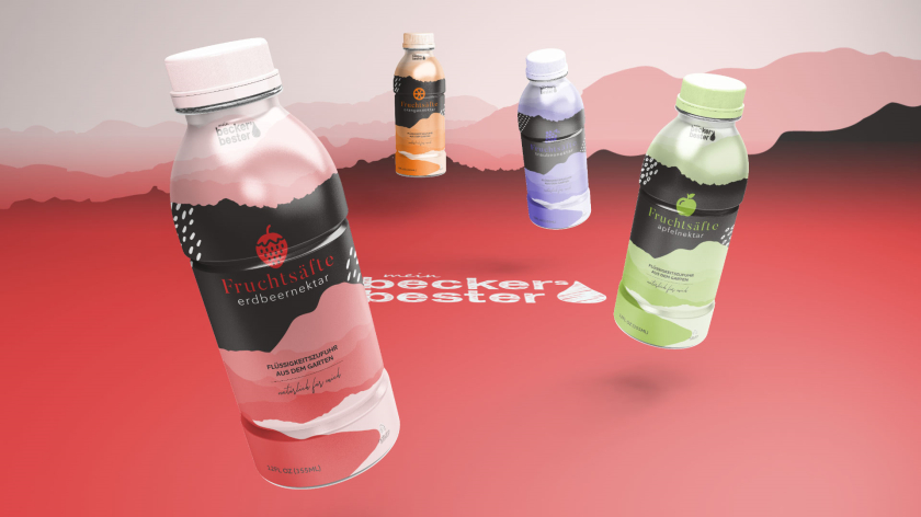 Becker''''''''s Bester 果汁包裝設計“山水水墨”風格