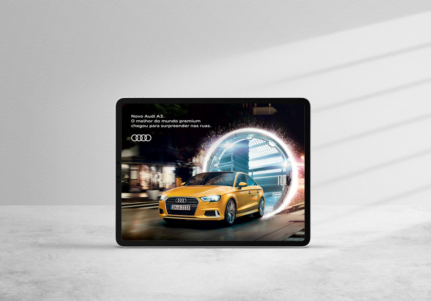 Audi 奧迪 A3 汽車宣傳主KV平面廣告設計“超時空傳送”篇