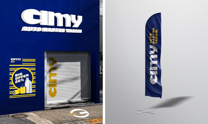 cimy 汽車維修保養(yǎng)服務中心logo設計vi設計