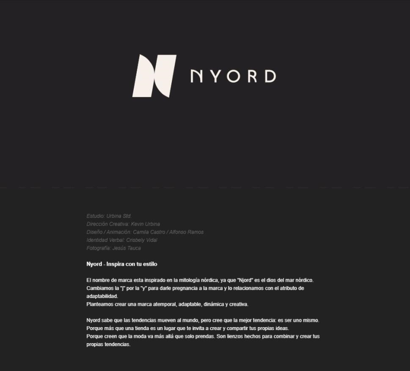 Nyord 服飾品牌識別設計-logo與vi設計,獨特的字母N設計及組合圖案