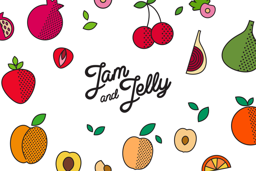 Jam and Jelly 果醬包裝設計“波普插圖風格”