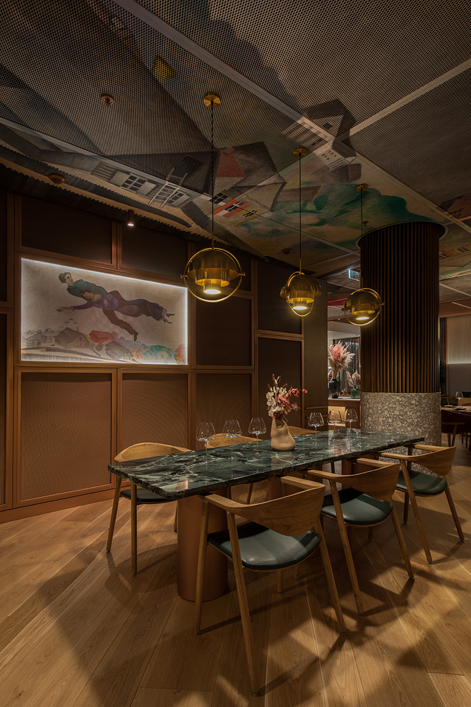 高級沙加爾餐廳餐飲室內(nèi)空間設計，藝術與奢華風格