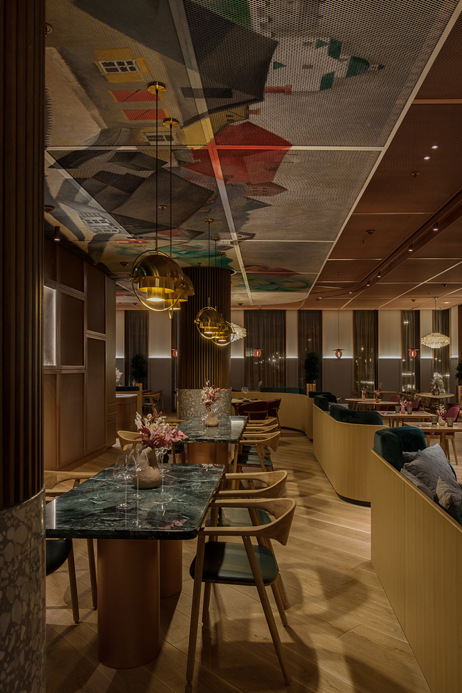 高級沙加爾餐廳餐飲室內(nèi)空間設計，藝術與奢華風格