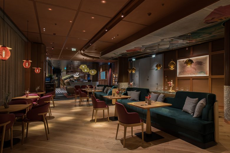 高級沙加爾餐廳餐飲室內(nèi)空間設計，藝術與奢華風格