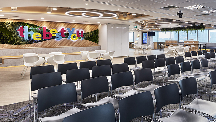 如新保健品新加坡體驗(yàn)中心展廳空間設(shè)計(jì)，以科技和互動(dòng)元素使品牌栩栩如生