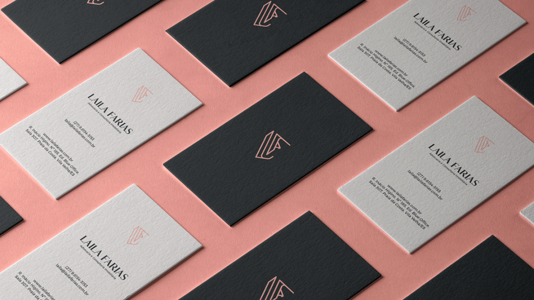 Laila Farias 法律律師工作室品牌vi視覺形象識別設計，優雅的女性風格